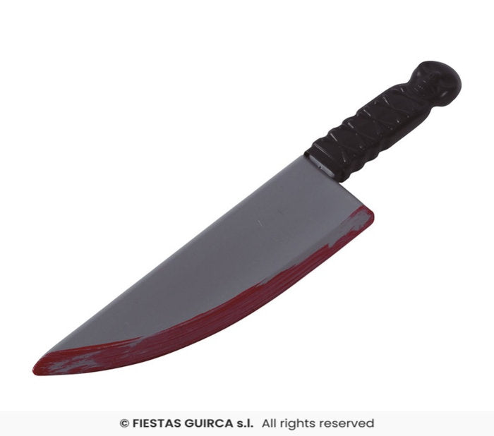 Cuchillo con sangre 37 cm - La casa de los disfraces (Pack 12 uds)