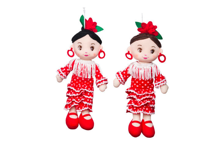 Muñeca Trapo Gitana 35 cm Morena Aurora