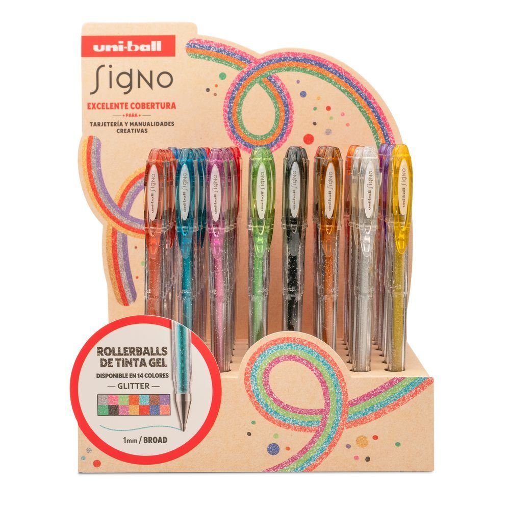 Expositor 48 Bolígrafos Uniball Signo Sparkling Um-120sp Multicolor Marca UNI-BALL Imagen principal del producto
