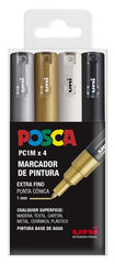 Rotulador Uni Posca Pc-1M 4 Colores Gswb | Posca | Pack 1 Unidades