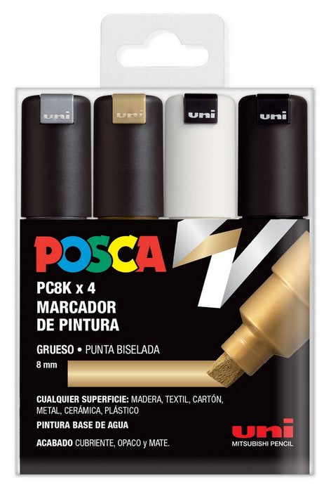 Rotulador Uni Posca Pc-8K Estuche 4 Colores Gswb | Posca | Pack 1 Unidades Imagen principal del producto