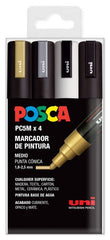 Rotulador Uni Posca Pc-5M Estuche 4 Colores Gswb | Posca | Pack 1 Unidades