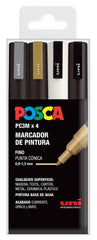 Rotulador Uni Posca Pc-3M Estuche 4 Gswb | Posca | Pack 1 Unidades