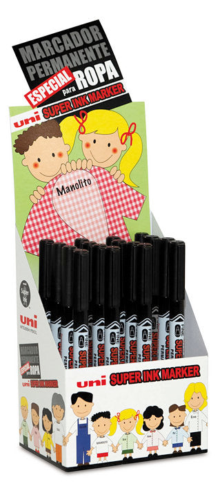 Expositor 36 Rotulador Uniball Paint Tela Negro | Uni-Ball | Pack 36 Unidades Imagen principal del producto