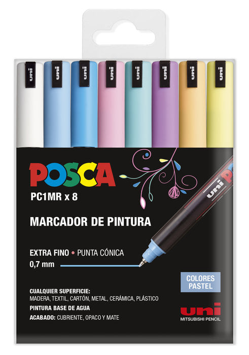 Rotulador Posca Pc-1Mr 8 Colores Pastel | Posca | Pack 1 Unidades