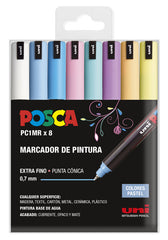 Rotulador Posca Pc-1Mr 8 Colores Pastel | Posca | Pack 1 Unidades