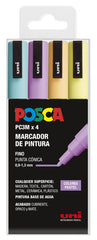 Rotulador Uni Posca Pc-3M 4 Colores Pastel | Posca | Pack 1 Unidades