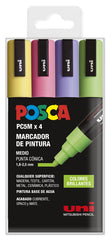 Rotulador Uni Posca Pc-5M 4 Colores Brillantes | Posca | Pack 1 Unidades