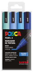 Rotulador Uni Posca Pc-5M 4 Uds Tonos Azules | Posca | Pack 1 Unidades