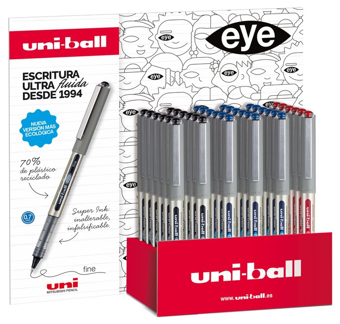 Expositor 36 Bolígrafos Uniball Eye Fine UNI-BALL