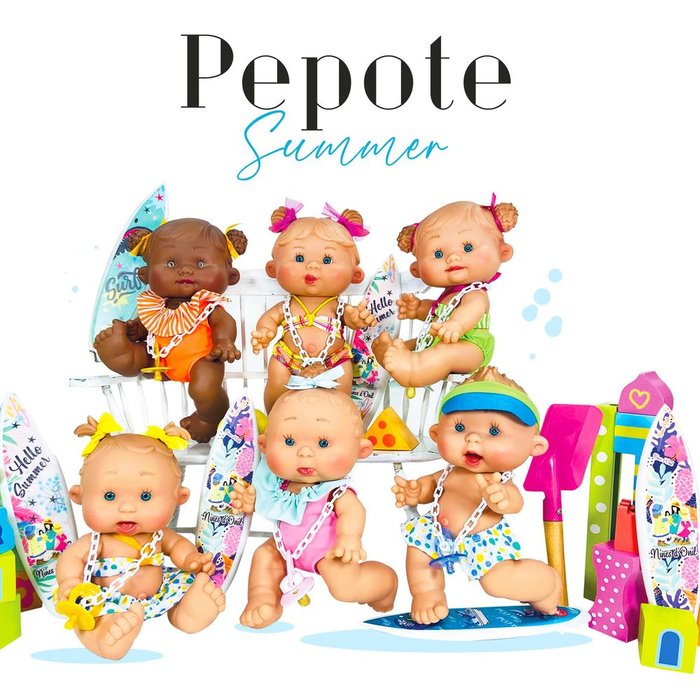 Expositor 8 Pepote Original Verano Muñeco NINES D'ONIL