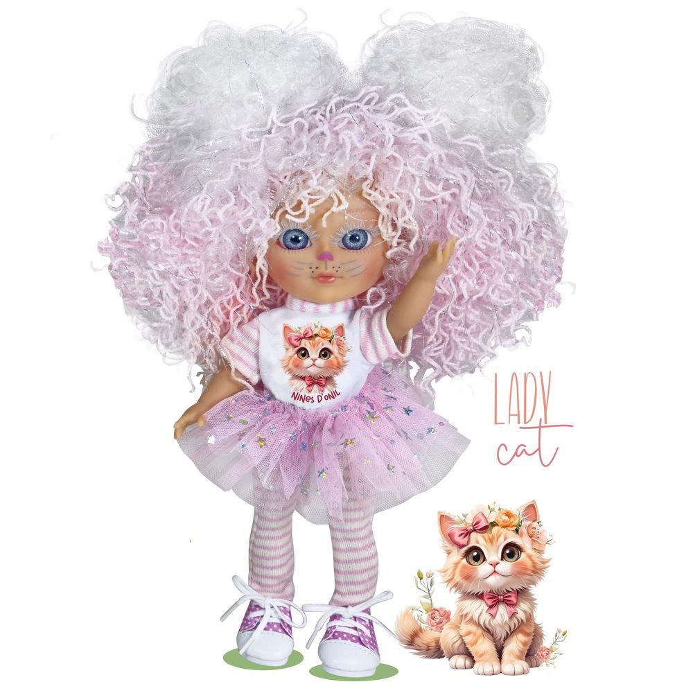 Muñeca Dainty Lady Cat Nines D'Onil en vinilo y tela Imagen principal del producto