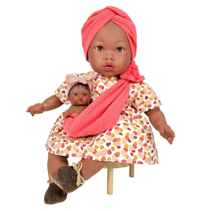 Muñeca Alika con Bebe Ocher Marca