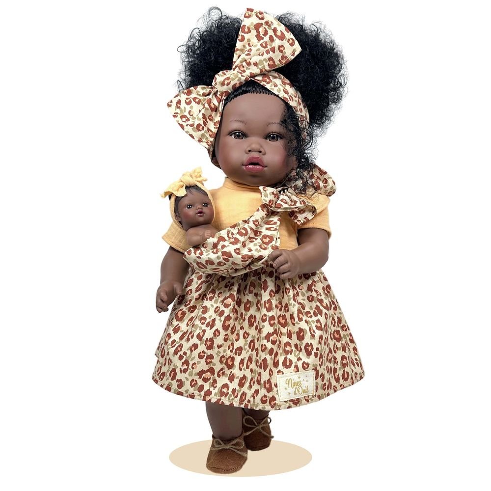 Muñeca Addis con Bebe Leopard Nines D'Onil Imagen principal del producto