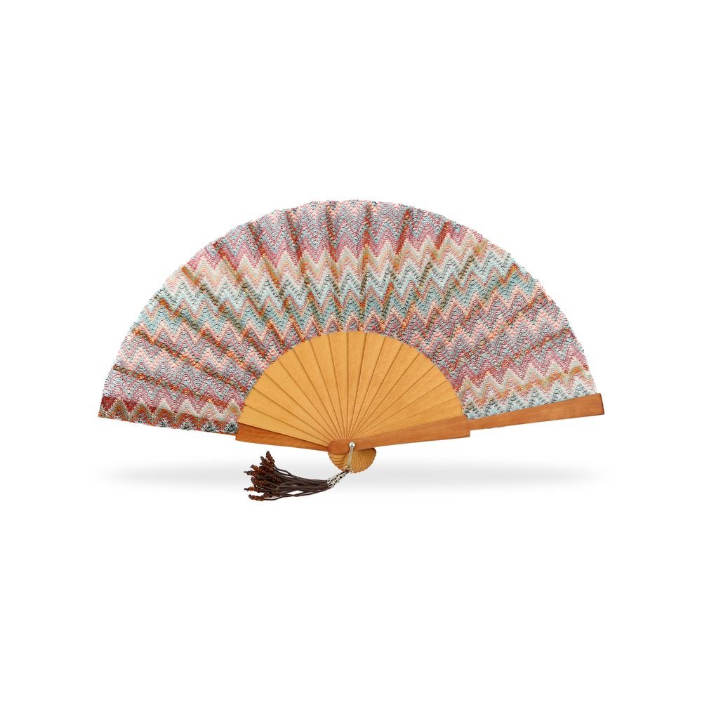 Abanico madera pulida tela lace 23 cm Pararols