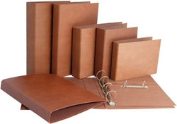 Carpeta anillas KARMAN 4 anillas cartón cuero