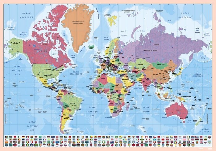 Vade Escolar Mapa Mundo 35x49cm Imagen principal del producto