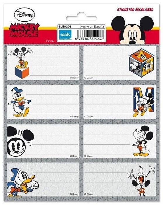 Blister Etiquetas Adhesivas Mickey Mouse
