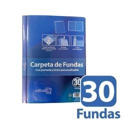 Carpeta A4 con 30 Fundas Personalizable Negro Fraga