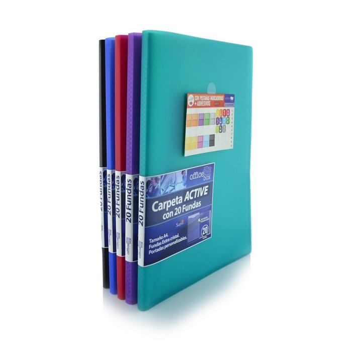 CARPETA A4 PP 20 FUNDAS PERSONALIZABLE SUPRA SURTIDOS | 1 UNIDADES | (FRAGA) Imagen principal del producto