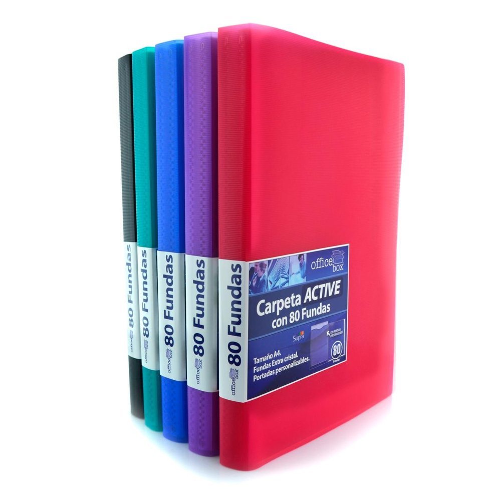 Carpeta A4 80 Fundas Supra Colores Surtidos Fraga Pack 5 Imagen principal del producto