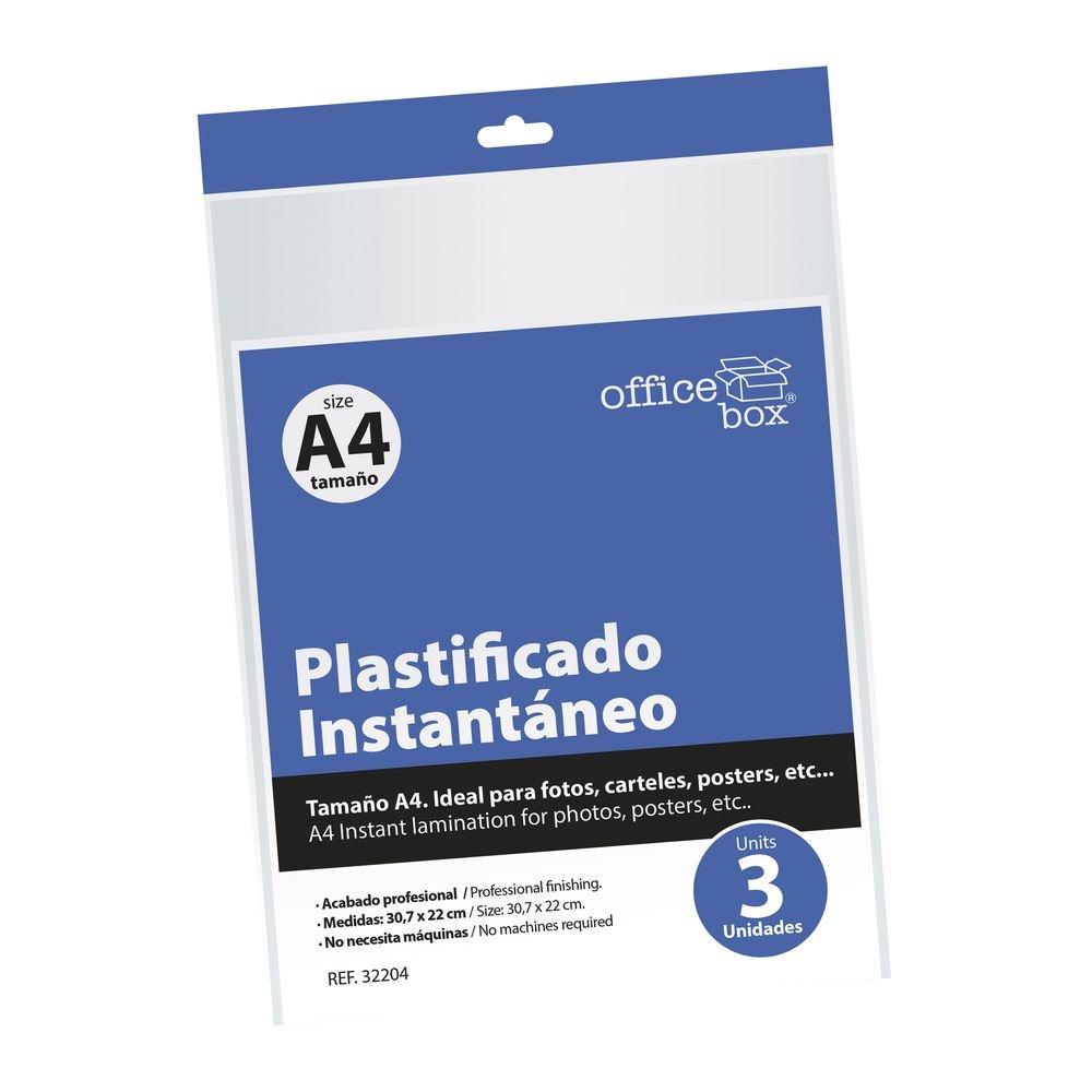 Blister 3 Laminas Plastificado A4 Instantaneo Imagen principal del producto