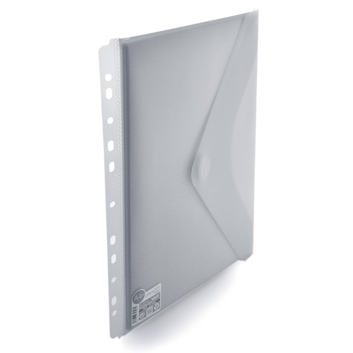 SOBRE A4 PP BROCHE MULTITALADRO CRISTAL TAMAÑO 24,5X31 CM | 10 UNIDADES | (FRAGA)