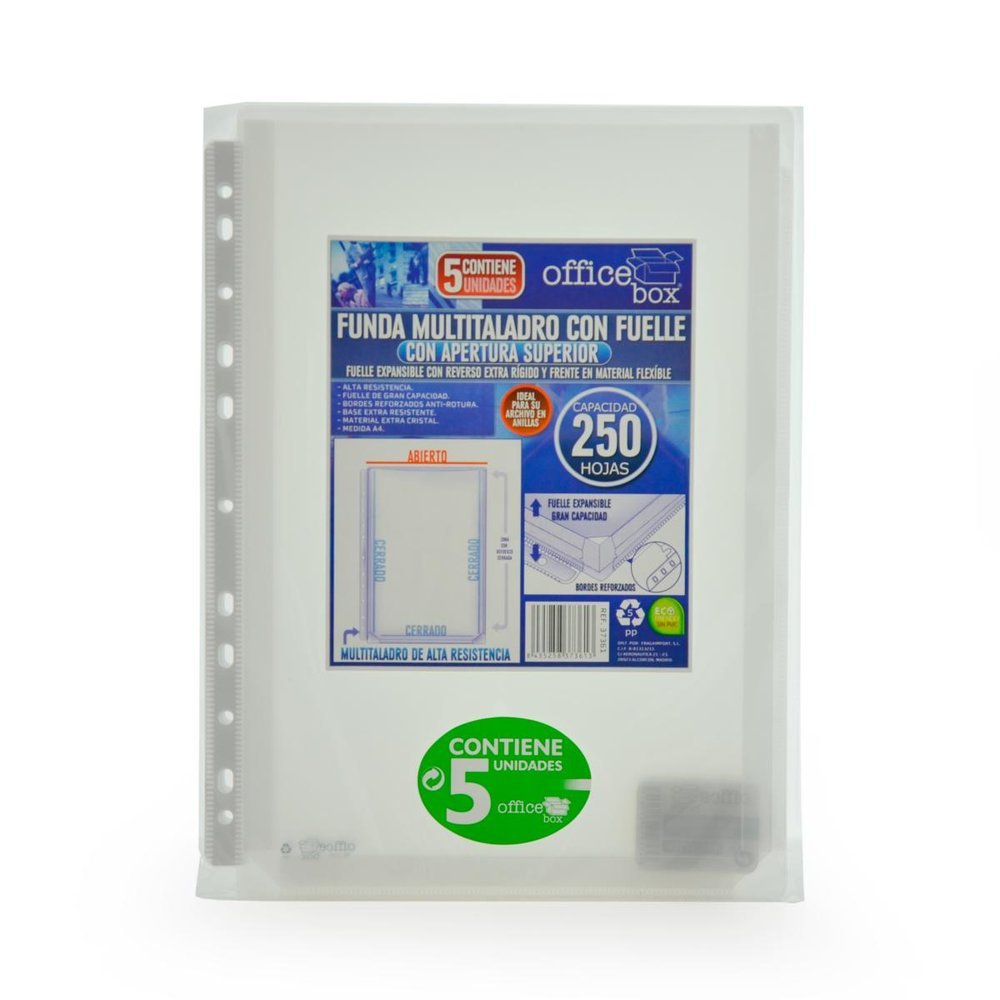 Pack 5 Fundas Dossier A4 Multitala Fraga Fuelle Extra Hasta 250H