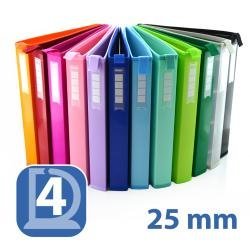 Carpeta A4 4 Anillas 25mm Mixta PP Color Line Surtidas Fraga