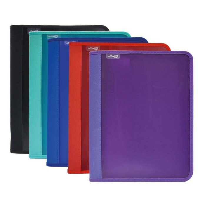 CARPETA A4 4 ANILLAS PP CON CREMALLERA ZIPPER COLORES SURTI | 1 UNIDADES | (FRAGA) Imagen principal del producto