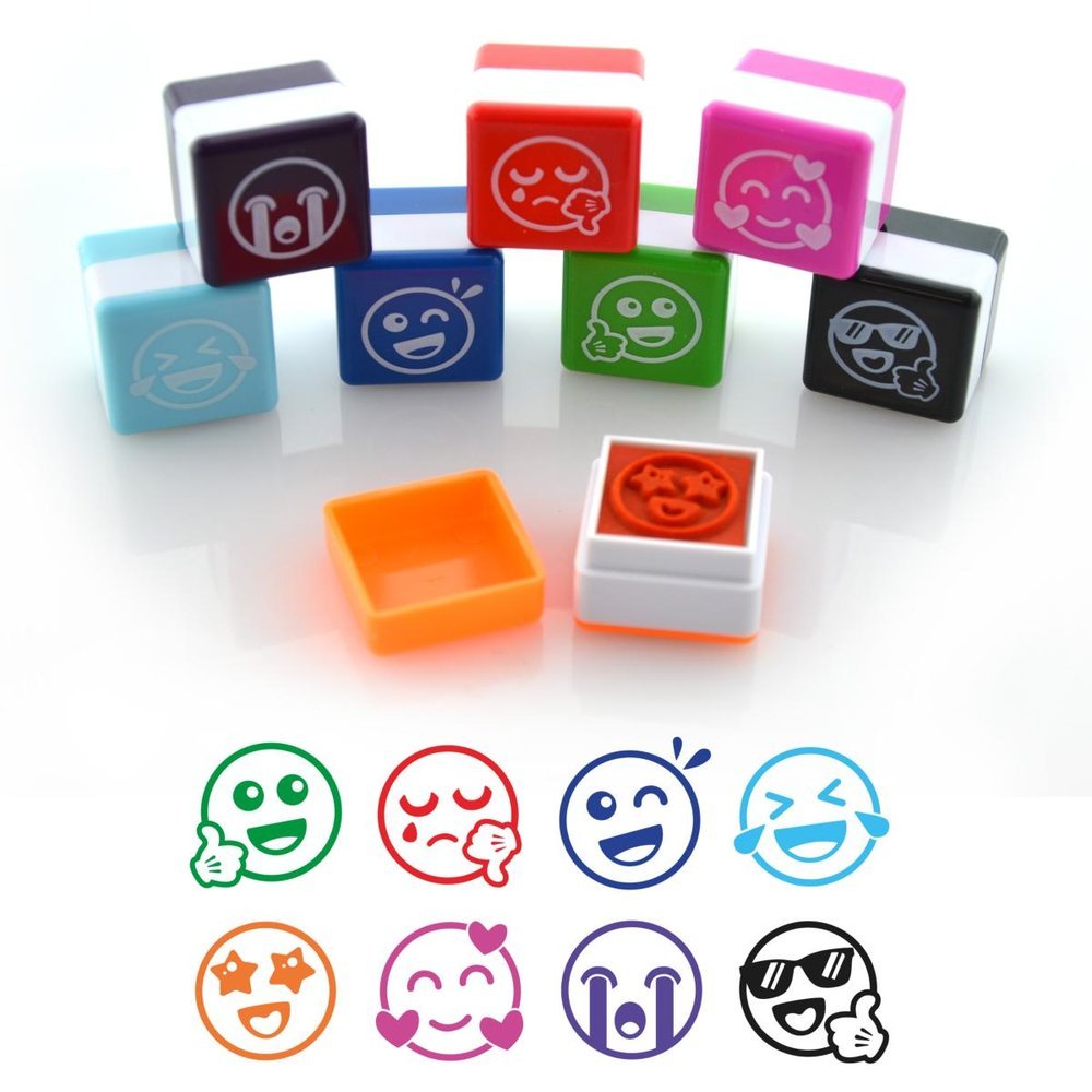Sellos Motivacion Caritas Vibes Marca Fraga Pack 10