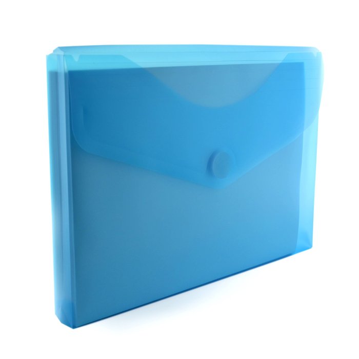 Sobre Velcro A4+ con Fuelle 3cm Azul Tamaño 25x33,5x3 cm Oficina