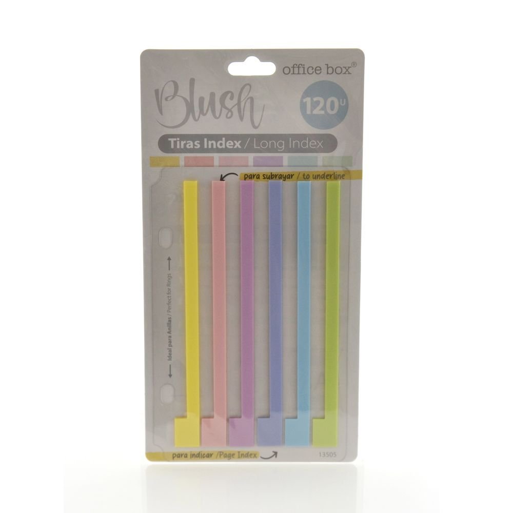 Blister 120 Tiras Notas Adhesivas Index Blush 130x12 mm Sur Fraga Imagen principal del producto