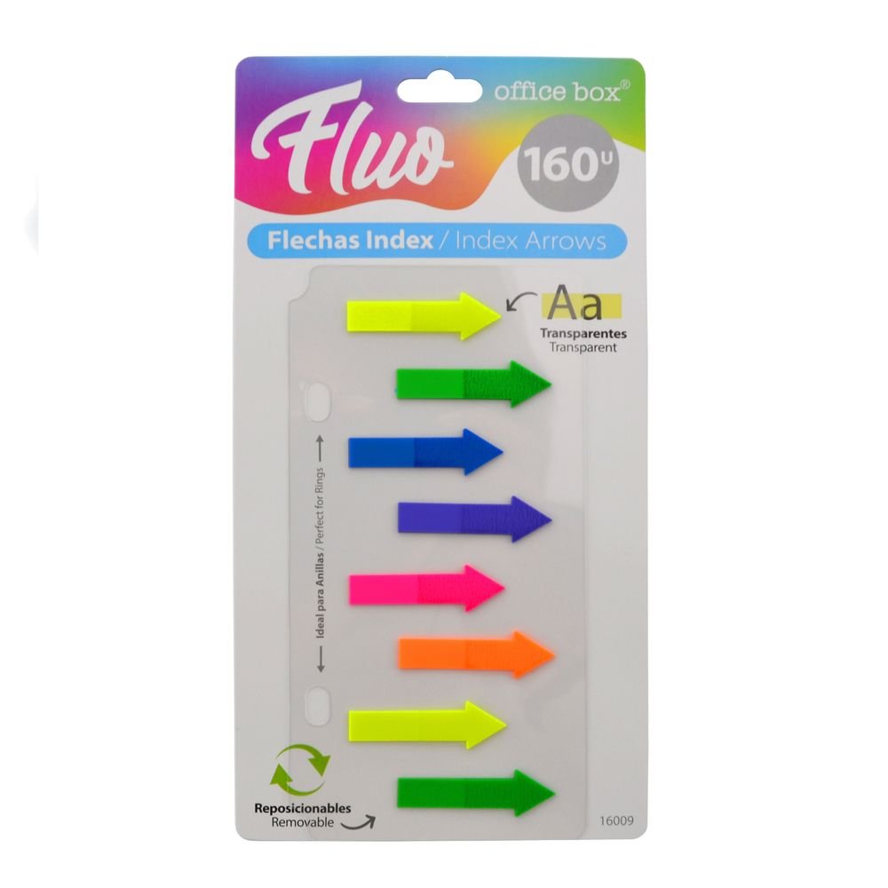 Blister 160 Flechas Index Notas Adhesivas Fluor Surtidas Fraga Imagen principal del producto