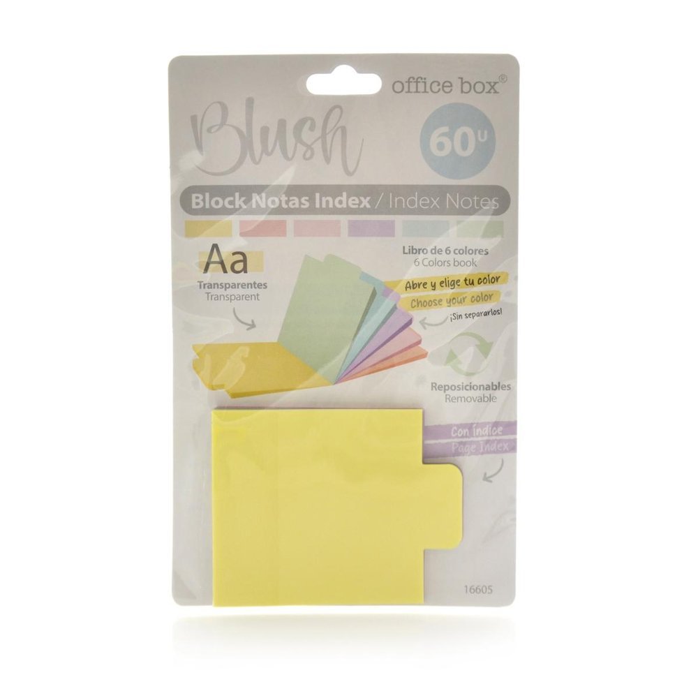 Notas Adhesivas Index Blush Fraga, 60 ud (Pack 10 uds)