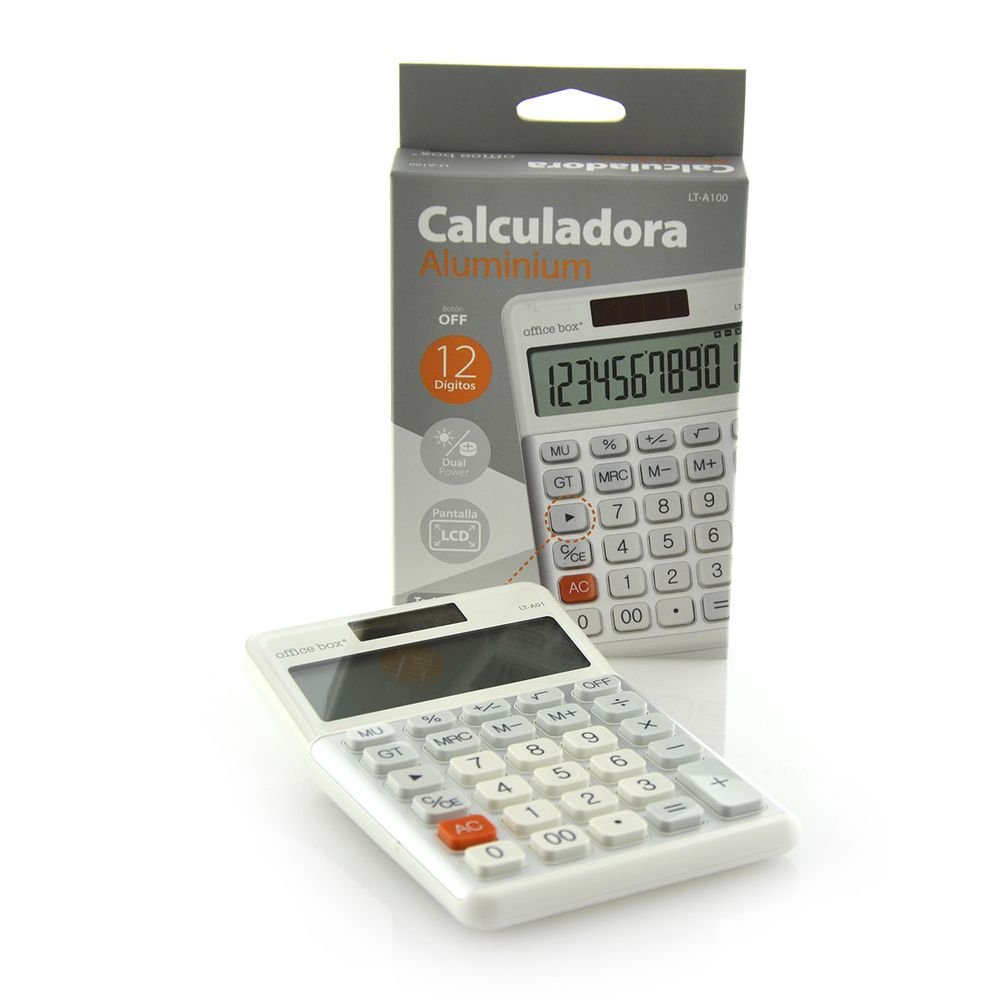 Calculadora Mesa Office 12 Dígitos Pantalla LCD Blanca FRAGA