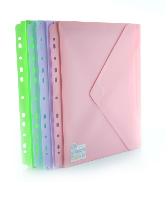 Sobre con cierre V-lock A4+ con fuelle multitaladro Blush Fraga Imagen principal del producto