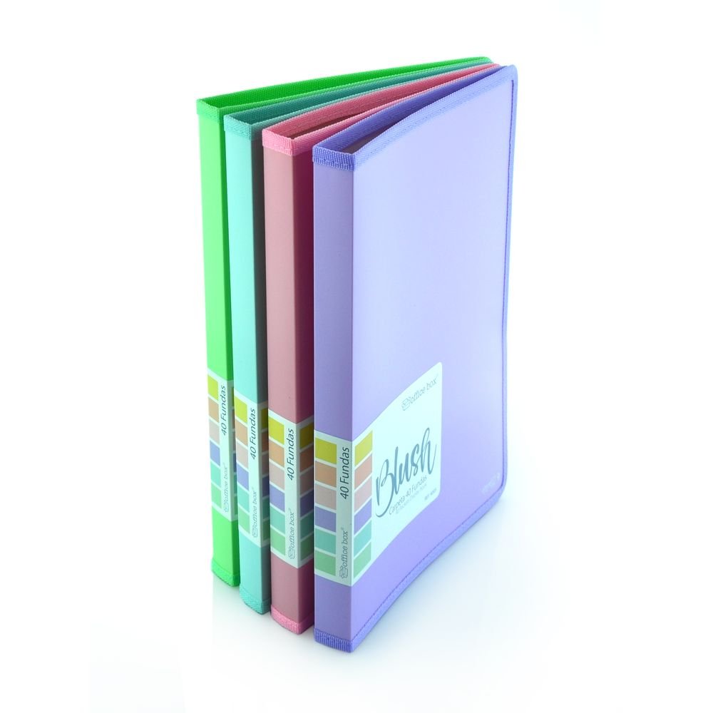 CARPETA DE 40 FUNDAS BLUSH COLORES PASTELES SURTIDOS | 1 UNIDADES | (FRAGA) Imagen principal del producto