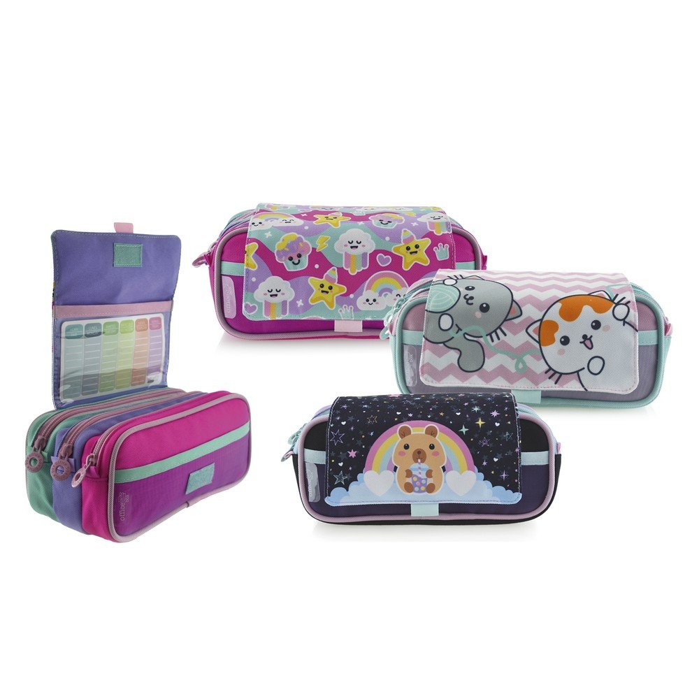 Porta todo triple Kawaii 22x11x6 cm - FRAGA