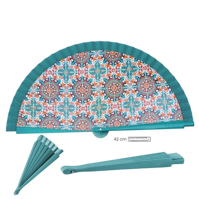 ABANICO AZULEJO | PAPELERIA JAVIER | 1 UNIDAD | 8435266001164