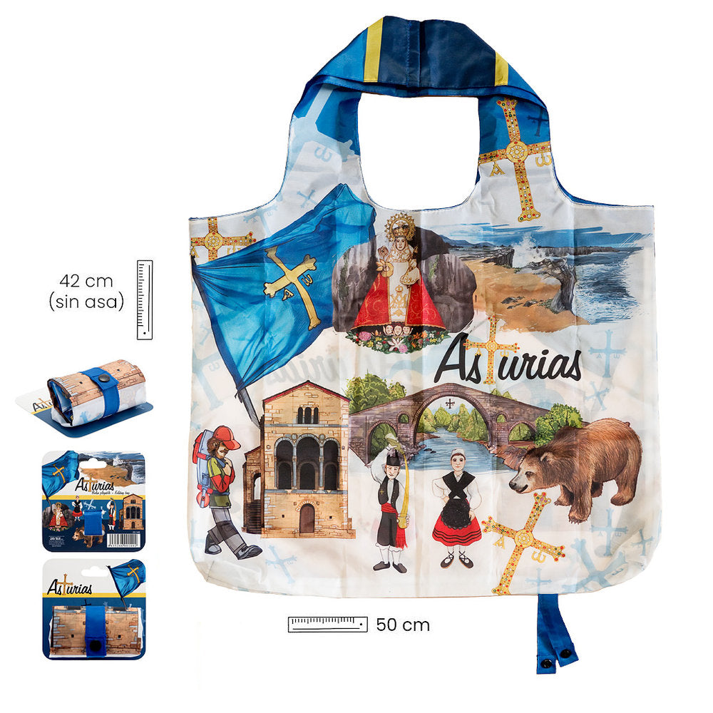 BOLSA PLEGABLE ASTURIAS | SOUVENIR JAVIER Imagen principal del producto