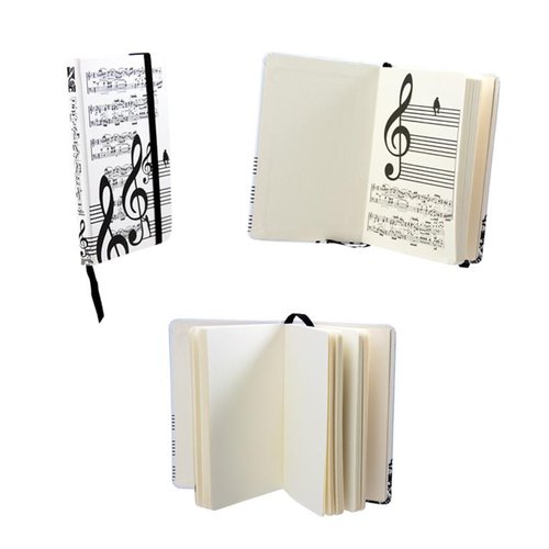 Bloc Notas Lisas 9x14 Música - Pack 6 unidades