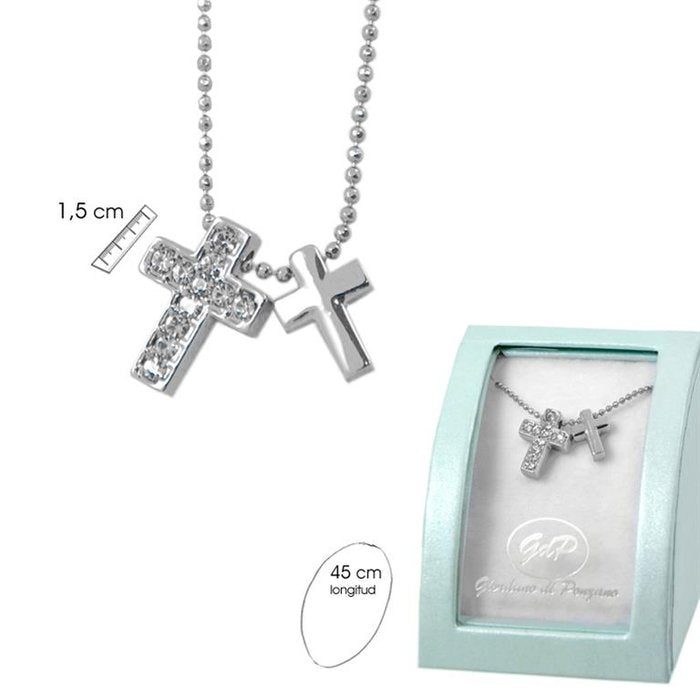 COLGANTE CRUZ LISA CON PIEDRAS | PAPELERIA JAVIER | 1 UNIDAD | 8435266051282 Imagen principal del producto