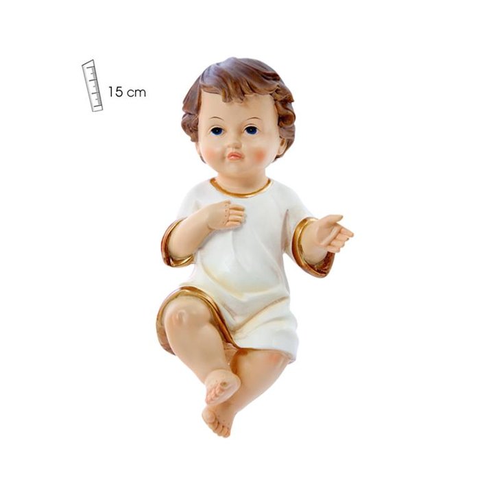 Figura Niño Jesús 15 cm traje crema Javier