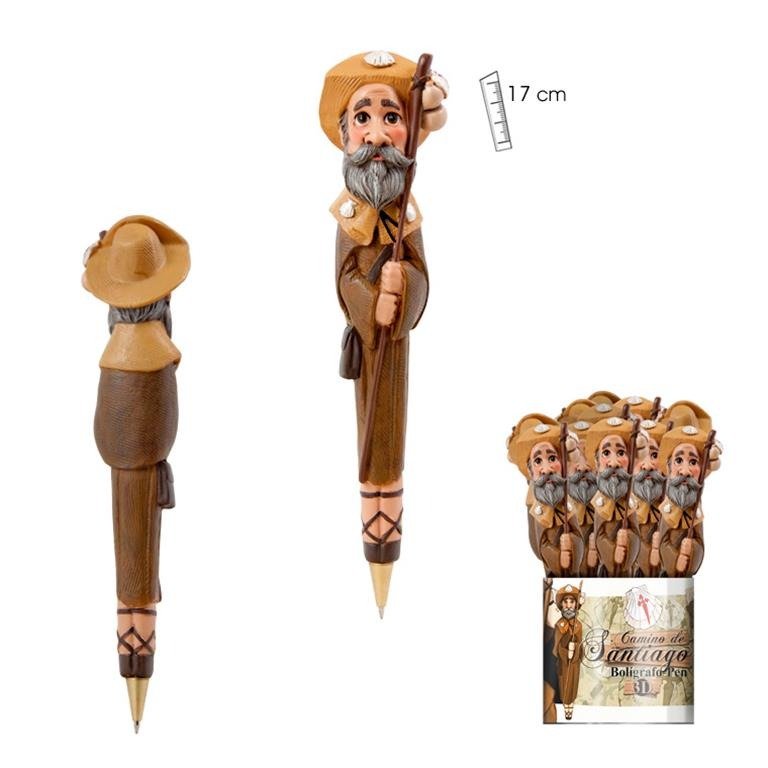 Bolígrafo 3D Peregrino Santiago, pack 12 unidades