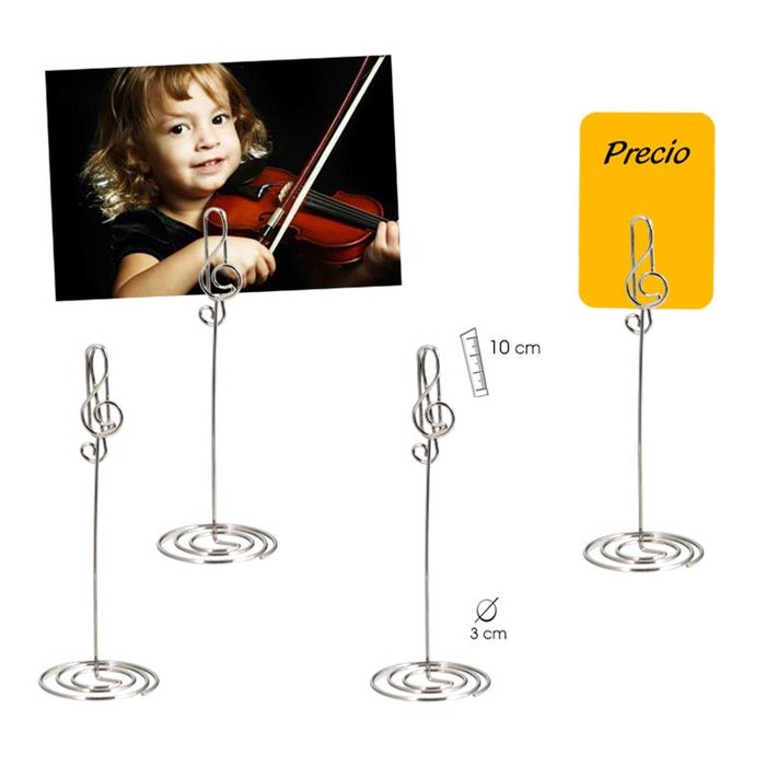 SET 6 SOPORTES PLATA CLAVE MUSICA | PAPELERIA JAVIER | 1 UNIDAD | 8435266084006 Imagen principal del producto
