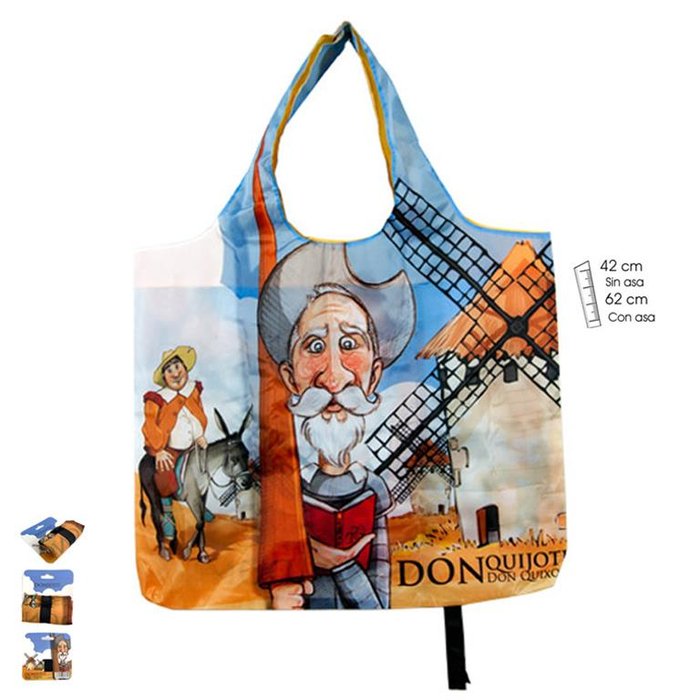 BOLSA PLEGABLE QUIJOTE 42X50 CM POLIESTER | PAPELERIA JAVIER Imagen principal del producto