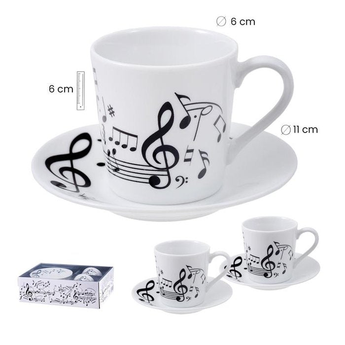 SET 2 TAZAS MUSICA | PAPELERIA JAVIER | 1 UNIDAD | 8435266120810 Imagen principal del producto