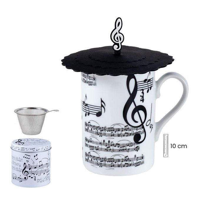 TAZA EN LATA NOTA DE MUSICA | PAPELERIA JAVIER | 1 UNIDAD | 8435266120865 Imagen principal del producto