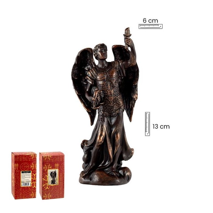 FIGURA ARCANGEL SAN URIEL COLOR BRONCE 13 CM | FIGURAS SANTOS JAVIER | 1 UNIDAD | 8435266123644 Imagen principal del producto
